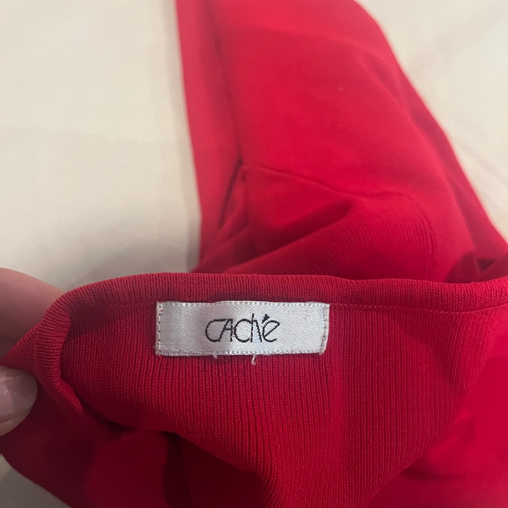 Beautiful Red Open Back With Beaded - image 4